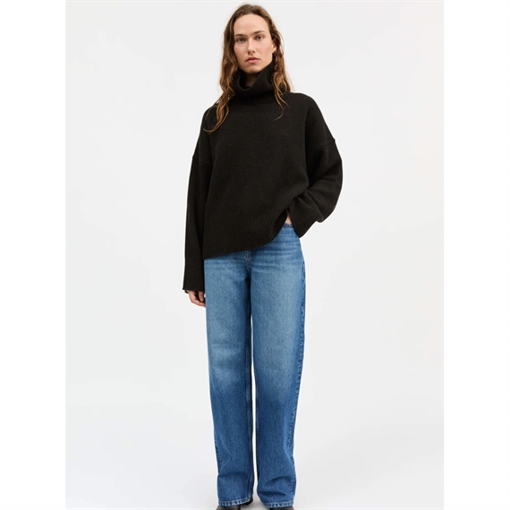 Skall Studio Silene T-neck Strik, Deep Brown 
